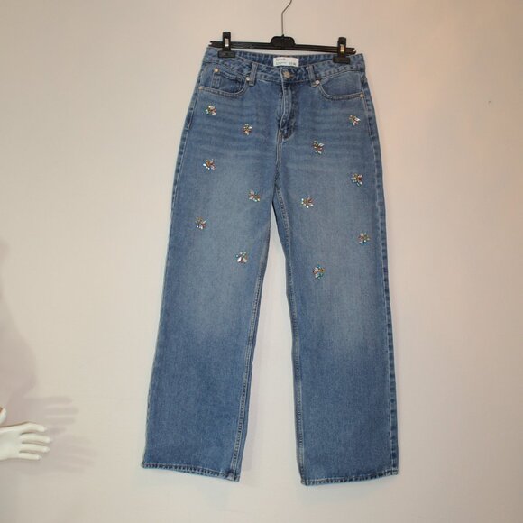 Splash DNM Wear since 1993  embellished blue zip closure  jeans size 30 - Picture 1 of 8
